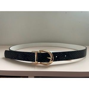 NWOT Black Snakeskin Style Belt